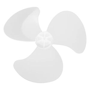 Zaldita Plastic Fan Blade Replacement for Standing Pedestal Fan Table Fanner General Accessories with Nut Cover White C 14 Inch