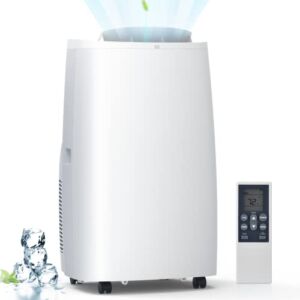 Portable Air Conditioner – Rintuf 2022 14000 BTU Portable AC Unit, Cools Rooms up to 700 Sq.ft, Also as Dehumidifier & Fan, with 24H Timer Remote Control Window Kit Exhaust Hose for Home Living Rooms Bedroom
