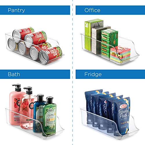 4 Pack Refrigerator Organizer Bins, Pop Soda Can Dispenser and Water Bottle Organizer Set for Fridge, Freezer, Kitchen, Countertops, Cabinets – Clear Plastic Pantry Beverage Holder Storage Rack | The Storepaperoomates Retail Market - Fast Affordable Shopping