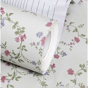 Peel and Stick Decorative Vintage Floral Contact Paper Shelf Liner for Drawer Liner Cabinets Furniture Window Wallpaper Sticker 24×117 Inches