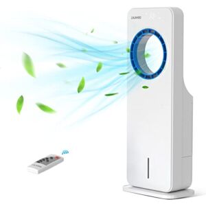 Bladeless Fan, LALAHOO 3 in 1 Portable Evaporative Cooler, 31’‘ Freezing Air Cooler for Bedroom with Remote Control, 3 Speeds & 3 Modes, for Room, Office