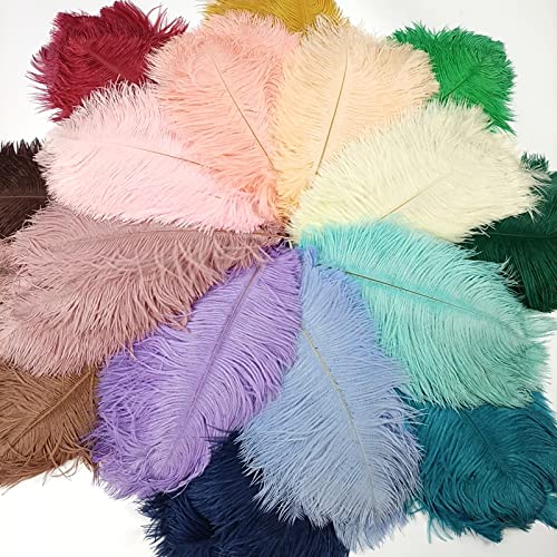 10Pcs/Lot Colorful Ostrich Feathers White Feather Decor DIY Table Vases Crafts Carnival Accessories Decoration Grass Green 45-50cm 18-20inch | The Storepaperoomates Retail Market - Fast Affordable Shopping