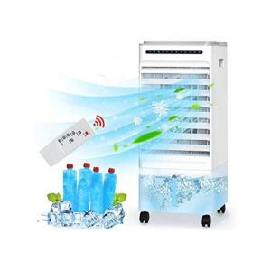 GIVIMO Evaporative Air Cooler Fan 120°Oscillation Swamp Cooler with Remote Control 6L Water Tank Capacity, 3 Mode Wind Speeds, 7H Timer