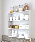 Craft Online Shelf Organizer – 4 Tier Storage Shelf with Adjustable Wall Mounted Shelf Rack USE for Bathroom,Bedroom, Kitchen Rack, Living Room (White)
