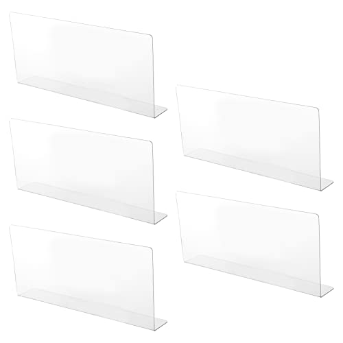 Baluue Clear Shelf Dividers Plastic Shelf Dividers- L Shape Separator Clapboard for Commodity Classification for Cabinets Shelf Store (5 Packs) | The Storepaperoomates Retail Market - Fast Affordable Shopping