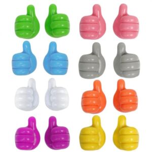 GESHE Silicone Thumb Hook – 2022 New 16 PCS Multi-Function Self-Adhesive Wall Decoration Hook for Cable Clip Key hat Makeup Brush, Home Office Wall Storage