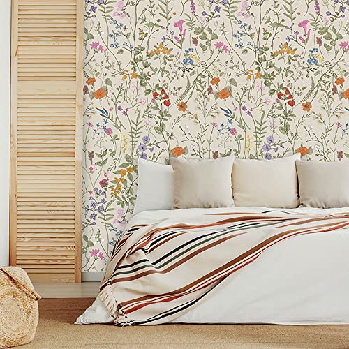 Self Adhesive Colorful Floral Drawer Liner Contact Paper Shelf Liner Decorative Peel and Stick Floral Wallpaper forWalls Furniture Cabinets Table Decal 17.7X117 Inches | The Storepaperoomates Retail Market - Fast Affordable Shopping