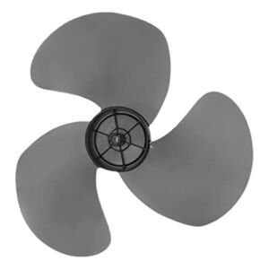Sewroro Plastic Fan Blade Leaves Replacement Part Plastic Fan Blade 3 Leaves Replacement with Nut Cover 400mm for Household Standing Fan Table Fanner General Accessories