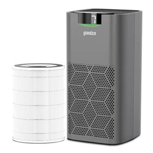 Ganiza Air Purifiers For Home Large Room, with An Extra H13 HEPA Filter, Cover 1077 Ft², Air Cleaner Remove 0.3μm of Pollen Pets Hair Smoke Dust Wildfire, Ozone Free, 23db Quiet, California Available