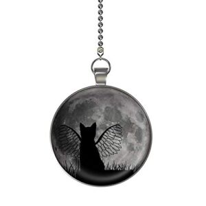 Cat Fairy Glow in the Dark Fan/Light Pull Pendant with Chain