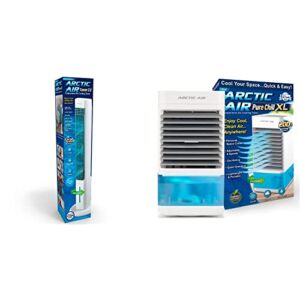 Arctic Air Tower 2.0 Evaporative Air Cooler – Large Area Room Cooling & Pure Chill XL Evaporative Air Cooler – Powerful 4-Speed, Quiet, Lightweight Oscillating Portable Cooling Tower