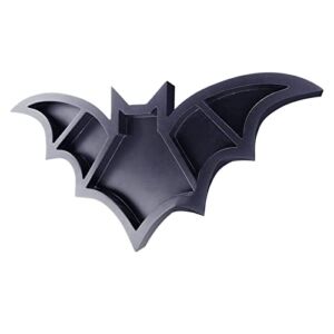 SamFansar Storage Rack Long Lasting Bat Storage Shelf Sundries Crystal Holder Enhance Atmosphere Smooth Edge Black