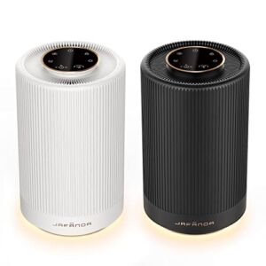 2 Pack Air Purifiers for Small Room–Jafända H13 True HEPA Filter Air Filters for Home Remove 99.97% Allergies Dander Dust Smoke Pollen Pets Hair, Black and White