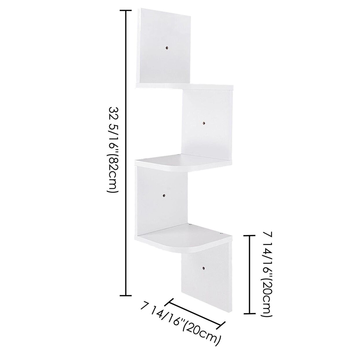 VeahUS 3 Tiers Opt Wall Corner Wood Shelf Zig Zag Floating Display Home Furniture Bathroom Decor Bedroom Decor Floating Shelves Office Decor Wall Shelves Floating Shelf Shelves for Bedroom Floatin | The Storepaperoomates Retail Market - Fast Affordable Shopping