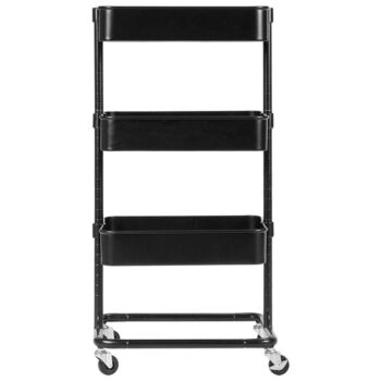 3 Tier Metal Rolling Storage Cart Mobile Display Organizer w/Adjustable Shelves Filinydf Shelf Organization and Storage Storage Shelves Bakers Rack Shelves for Wall Storage Shelving Unit | The Storepaperoomates Retail Market - Fast Affordable Shopping