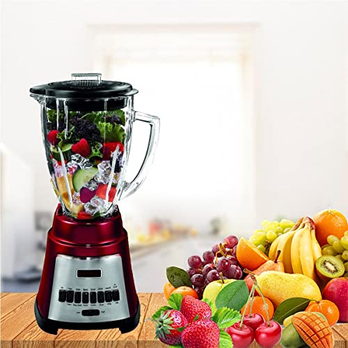 6-Cup Glass Jar 12-Speed Countertop Blender Red | The Storepaperoomates Retail Market - Fast Affordable Shopping