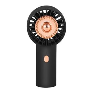 EMIGOOD Handheld Portable Fan Mini Fan USB Rechargeable Personal Fan Battery Operated Small Fan with 3 Speeds for Travel/Commute/Makeup/Office/Indoor/Outdoor, Black