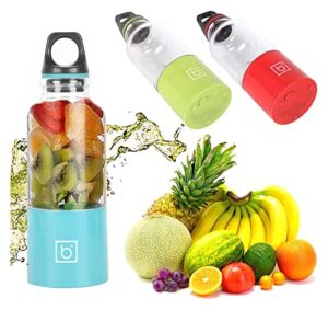 Personal Blender Mini Jug Blenders Portable Blender 500ML Personal Mini Blender Smoothies Shakes Blender Juicer Cup Electric USB Rechargeable Blender With 4 Blades For Outdoors Home Office