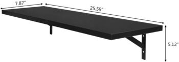 2 Display Ledge Shelf Floating Shelves Wall Mounted with Bracket for Pictures and Frames Modern Home Decorative Black | The Storepaperoomates Retail Market - Fast Affordable Shopping