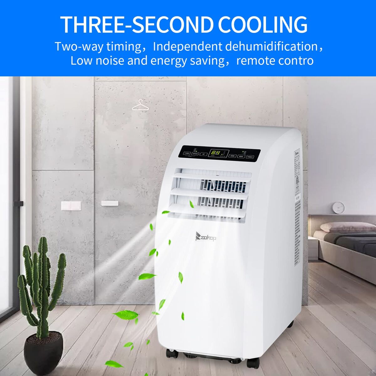 MengK ZOKOP 12000BTU DOE7200BTU YPE-12C 115.00V Portable Air Conditioner ABS Side Outlet Portable Refrigeration Dehumidification, Fans White | The Storepaperoomates Retail Market - Fast Affordable Shopping