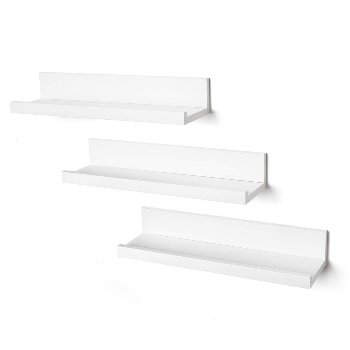 MengK Set of 3 14-inch Floating Wall Shelves by White | The Storepaperoomates Retail Market - Fast Affordable Shopping
