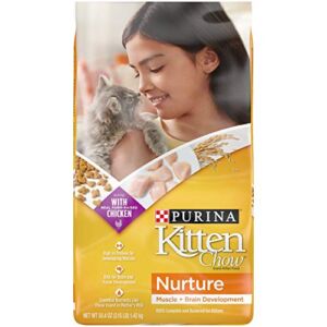 Purina Kitten Chow Dry Kitten Food, Nurture Muscle + Brain Development – (4) 3.15 lb. Bags