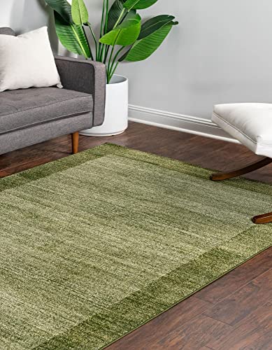 Unique Loom Del Mar Collection Area Rug-Transitional Inspired with Modern Contemporary Design, 3′ 3 x 5′ 3 Rectangular, Light Green/Beige | The Storepaperoomates Retail Market - Fast Affordable Shopping