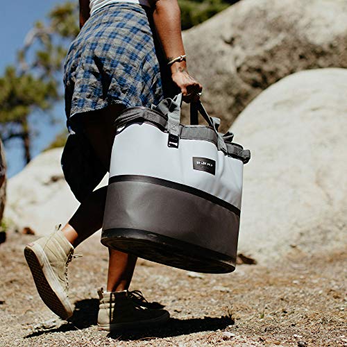 Igloo Reactor Portable 56-Can & Wine Bottle Soft Sided Insulated Leakproof Water Resistant Cinch Cooler-Tote Bag with Bottle Opener for Hiking, Camping, Fishing, & Picnic, Gray Asphalt | The Storepaperoomates Retail Market - Fast Affordable Shopping