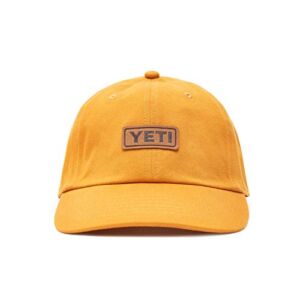 YETI Leather Logo Badge Soft Crown Hat, King Crab Orange