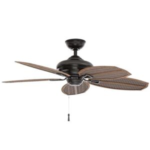 Hampton Bay Palm Beach Ii 48 In. Outdoor Natural Iron Ceiling Fan 191410 by King of Fans
