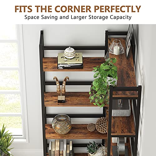 Tribesigns 70.8” Corner Bookshelf, 8-Tier Industrial Bookcase with Metal Frame for Open Storage, Corner Display Rack Storage Organizer for Home Office | The Storepaperoomates Retail Market - Fast Affordable Shopping