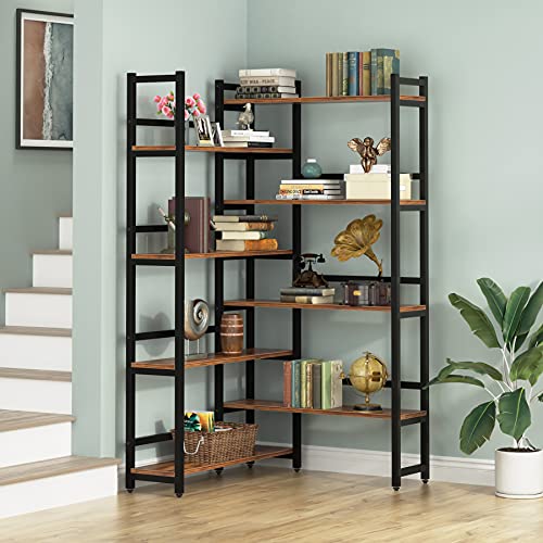 Tribesigns 70.8” Corner Bookshelf, 8-Tier Industrial Bookcase with Metal Frame for Open Storage, Corner Display Rack Storage Organizer for Home Office | The Storepaperoomates Retail Market - Fast Affordable Shopping