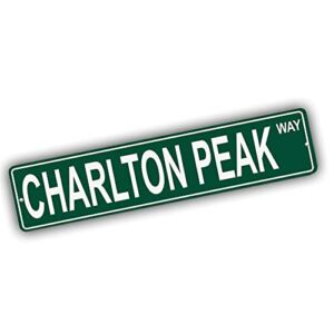 California Mountains Pick Your Mountain Compatible/Replacement for Charlton Peak United States Mountain Aluminum Metal Tin Street Sign Style Home Decor For Man Cave Poker Tavern Game Room