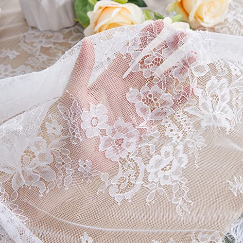 60×120 Inches White Lace Tablecloth Rectangle Vintage Embroidered Lace Table Cover for Wedding Party Home Outdoor Fall Table Decorations | The Storepaperoomates Retail Market - Fast Affordable Shopping