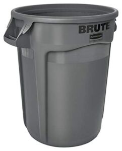 Rubbermaid Commercial Products – FG263200GRAY BRUTE Heavy-Duty Trash/Garbage Can, 32 Gallon, Gray