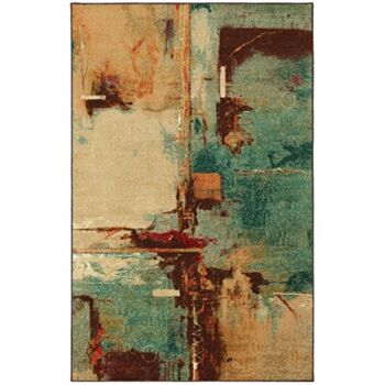 Mohawk Home Aqua Strata Fusion Abstract Area Rug (6’x9′) | The Storepaperoomates Retail Market - Fast Affordable Shopping