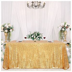 Sparkly Gold Sequin Tablecloth Rectangle Glitter Table Linen 60x102inch Wedding Sequin Tablecloth Decorations