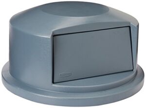 Rubbermaid Commercial Heavy-Duty BRUTE Dome Swing Top Door Lid for 44 Gallon Waste/Utility Containers, Plastic, Gray (FG264788GRAY)