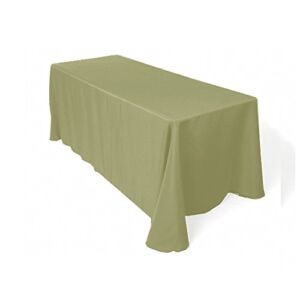 Runner Linens Factory Rectangular Polyester Tablecloth 90×156 Inches (SAGE)
