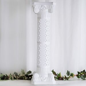 TABLECLOTHSFACTORY 4 Pillars/Set Venetian Roman Wedding Columns Holds Flower Plates 41″ Tall(Height Adjustable)