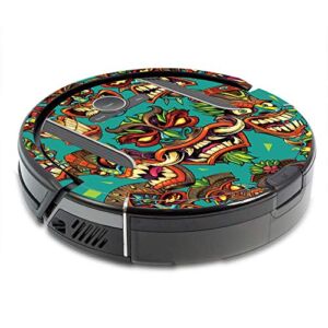 MightySkins Skin Compatible with Shark Ion Robot R85 Vacuum Minimum Coverage – Crazy Tikis | Protective, Durable, and Unique Vinyl wrap Cover | Easy to Apply, Remove | Made in The USA