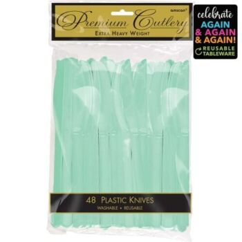 Amscan Cool Mint Premium Plastic Knives-48 pcs | The Storepaperoomates Retail Market - Fast Affordable Shopping