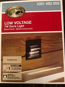 Hampton Bay Low Voltage 7-Watt Black Halogen Half Brick Deck Light