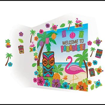 Amscan 32-Piece Luau Scene Setters Wall Decorating Kit, 1 Pack | The Storepaperoomates Retail Market - Fast Affordable Shopping