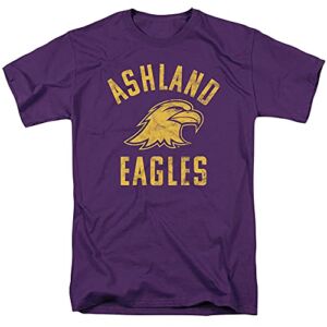 Ashland University Official Large One Color Logo Short Sleeve Mens Cotton T-Shirt,Purple, 2X-Large