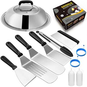 Griddle Accessories Compatible with Blackstone and Camp Chef, Flat Top Griddle Scraper Tool with Melting Dome for Outdoor Cooking, Grill Accessories