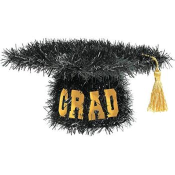 Amscan Mini 3D Tinsel Graduation Cap Decoration, Party Supplies, Attached Loop, 5″ W x 5″ L x 3″ H | The Storepaperoomates Retail Market - Fast Affordable Shopping