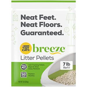 Purina Tidy Cats Litter Pellets, BREEZE Refill Litter Pellets – (4) 7 lb. Pouches
