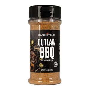 Blackstone 4160 Outlaw BBQ Powder for Beef, Poulty, Pork, Chicken, Fries, Steaks Tasty Spices with Sweetness and Citrus, All-Purpose Cooking Grilling Barbecue Seasoning, 5.9 Oz, Multicolor