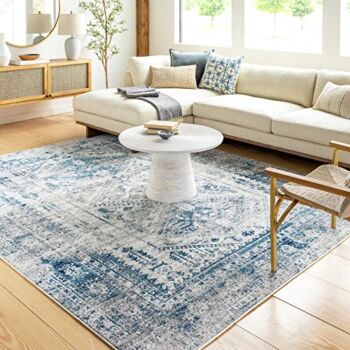 Artistic Weavers Desta Vintage Oriental Area Rug,6’7″ x 9′,Blue/White | The Storepaperoomates Retail Market - Fast Affordable Shopping